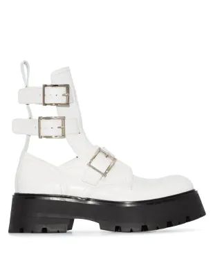 Alexander McQueen バックル留めケージブーツ - サムネイル1
