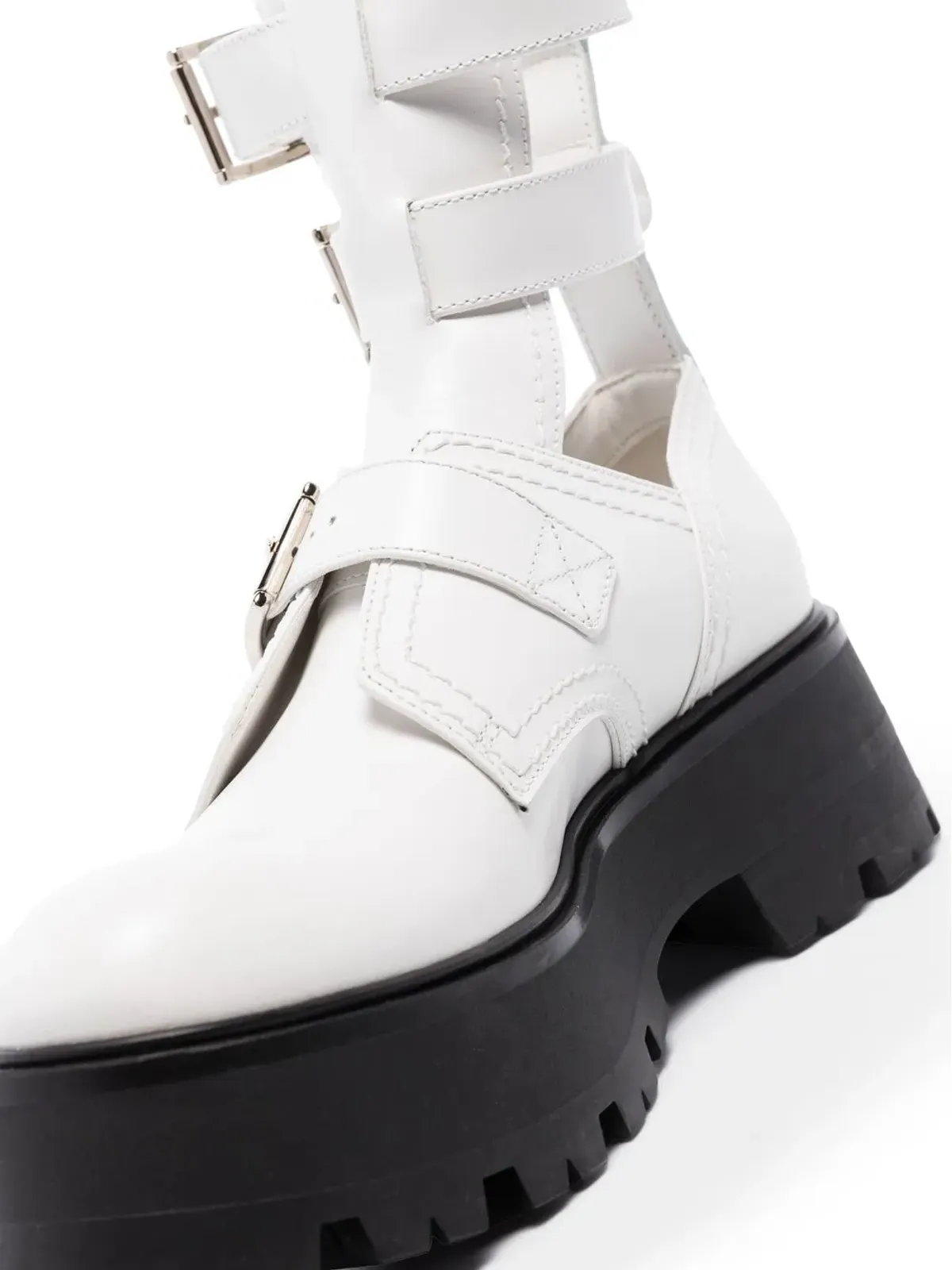 Alexander McQueen バックル留めケージブーツ - 画像2