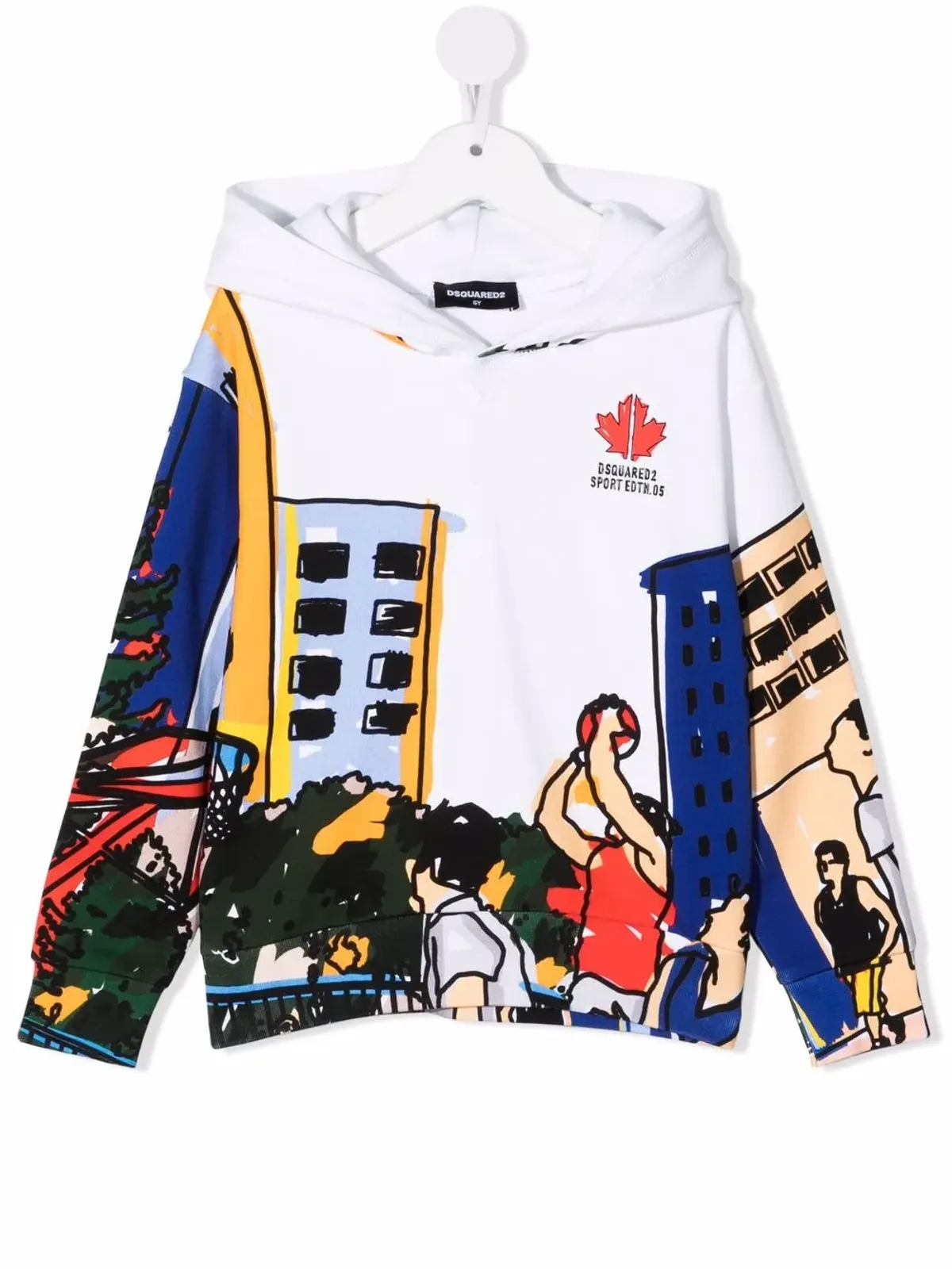 DSQUARED2 KIDS イラスト風プリントのフーディー - 画像1