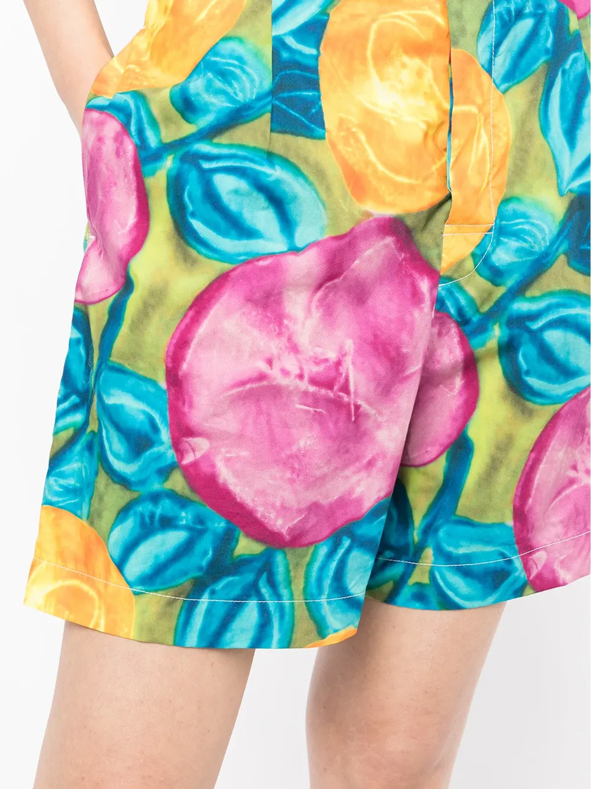 Marni 花柄プリント ベルト付き膝丈ショートパンツ - マルチカラー - 画像5
