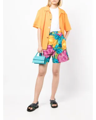 Marni 花柄プリント ベルト付き膝丈ショートパンツ - マルチカラー - サムネイル2