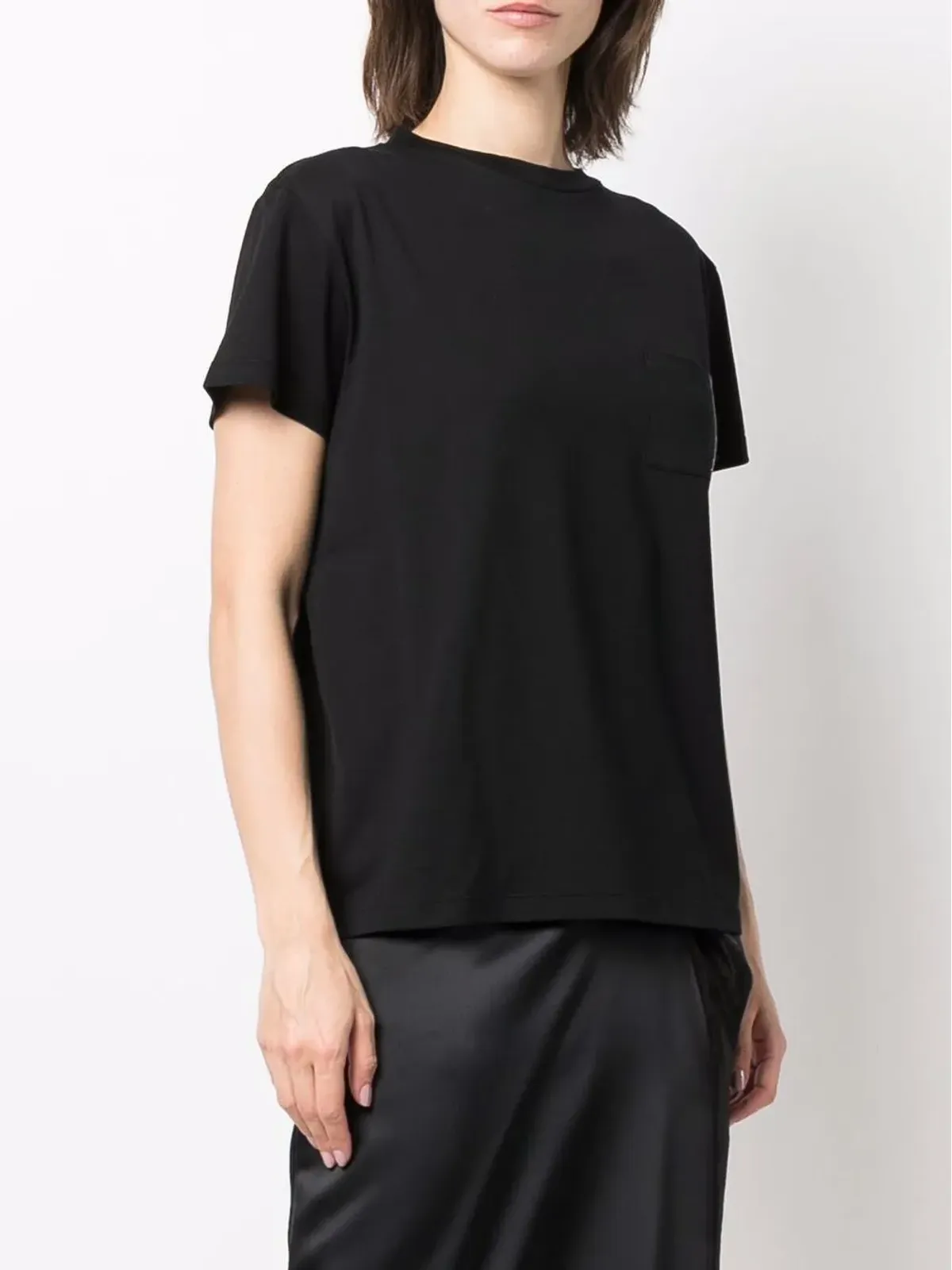 Fabiana Filippi 胸ポケット付きフィットTシャツ ブラック - 画像3