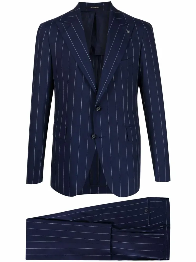 Tagliatore Tagliatore pinstripe single-breasted suit - Blueの商品画像