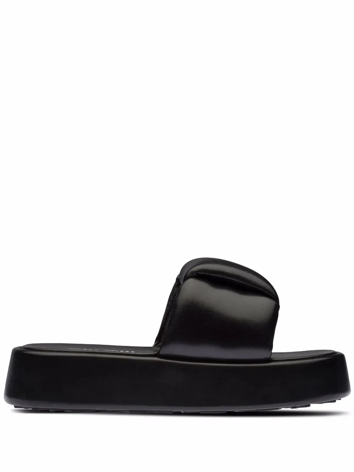 Miu Miu padded leather sandals - Black - 画像1