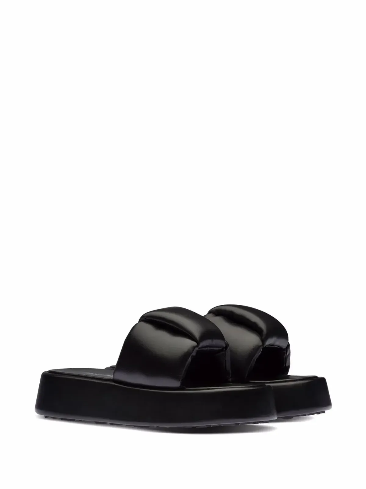 Miu Miu padded leather sandals - Black - 画像2
