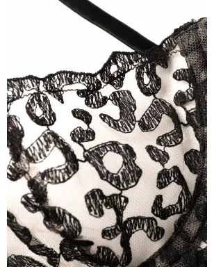 Fleur Of England Kittie カージドストラップ バルコニーブラ ブラック - サムネイル3