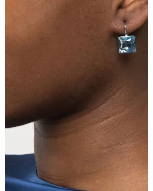 Swarovski ミレニア スクエアカット クリスタル ピアス - サムネイル2