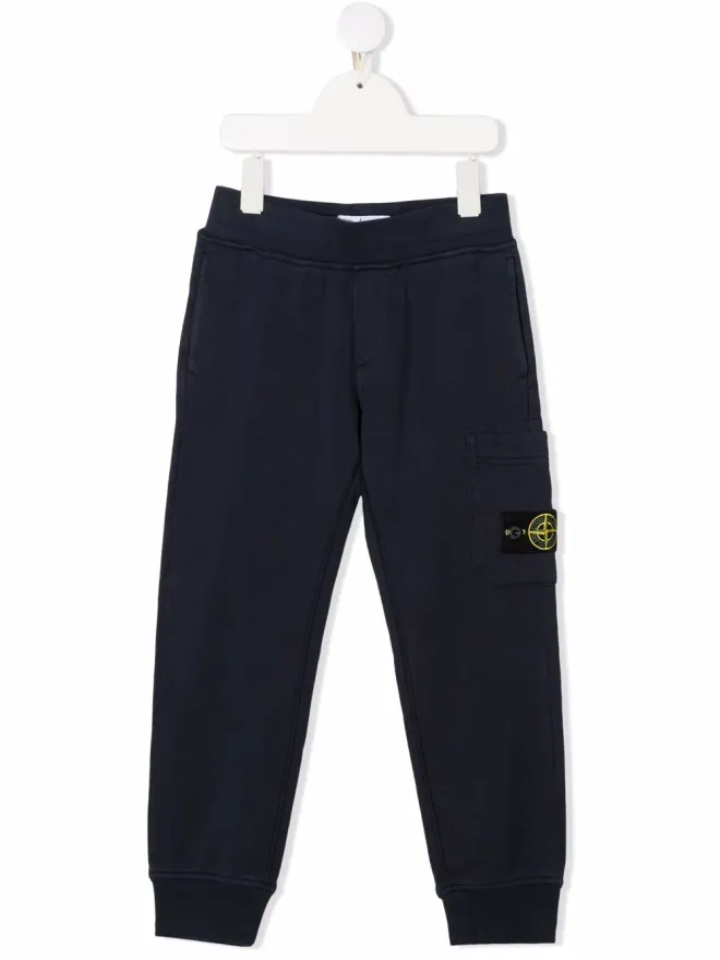 Stone Island Junior Stone Island Junior ロゴパッチ トラックパンツ ブルーの商品画像