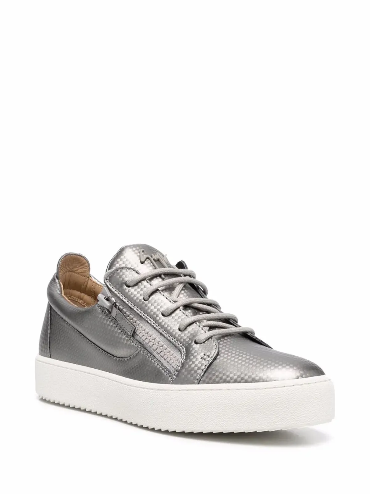 Giuseppe Zanotti メタリックエフェクト ローカットスニーカー - シルバー - 画像2