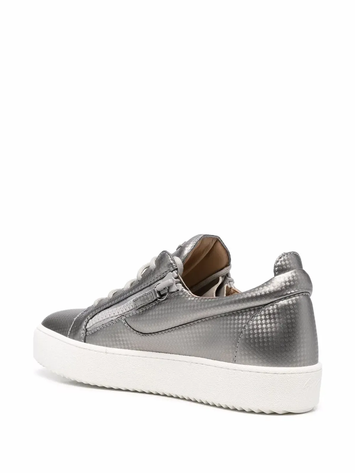 Giuseppe Zanotti メタリックエフェクト ローカットスニーカー - シルバー - 画像3