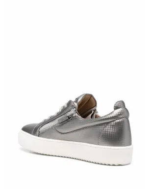 Giuseppe Zanotti メタリックエフェクト ローカットスニーカー - シルバー - サムネイル3
