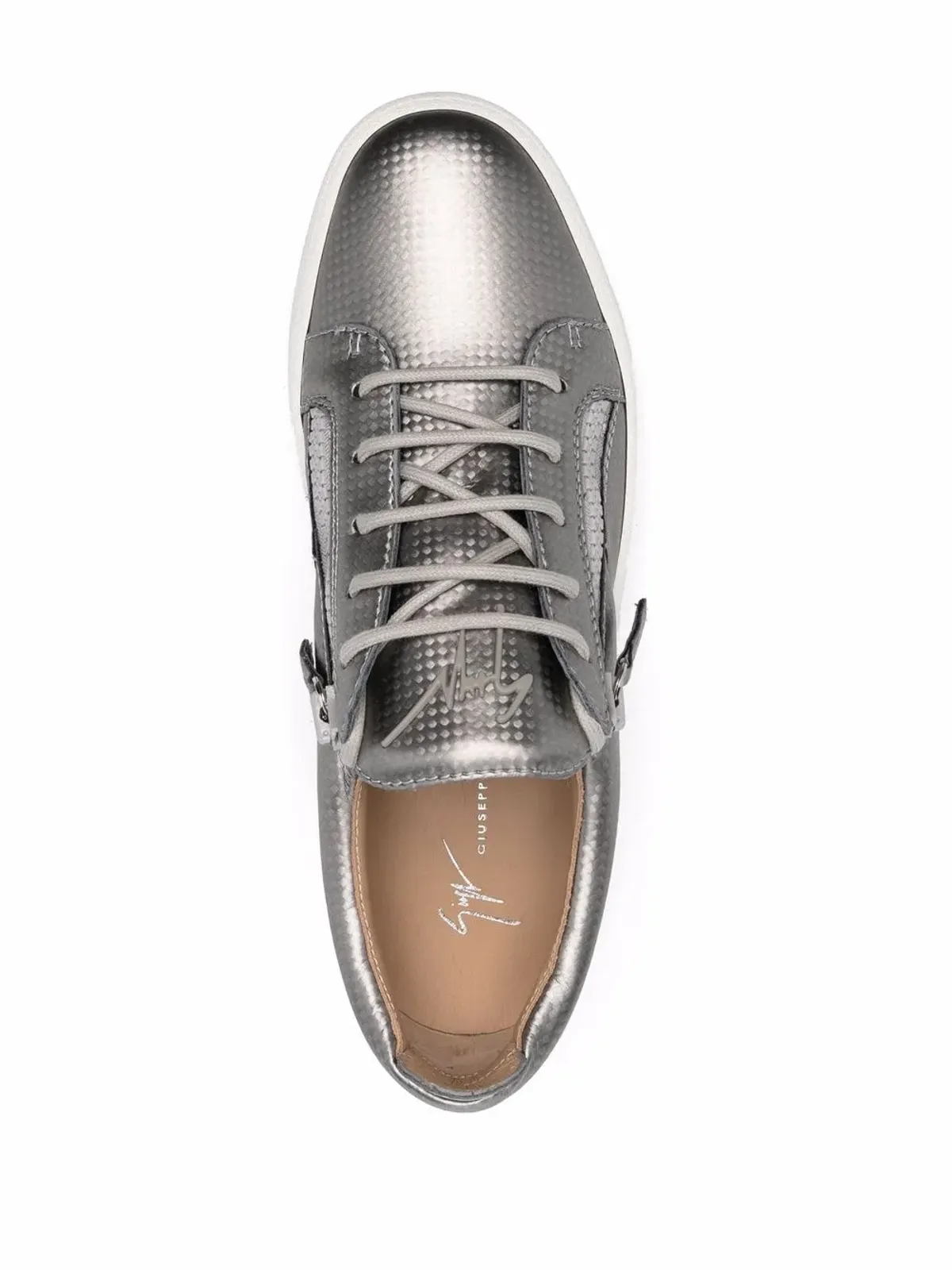 Giuseppe Zanotti メタリックエフェクト ローカットスニーカー - シルバー - 画像4