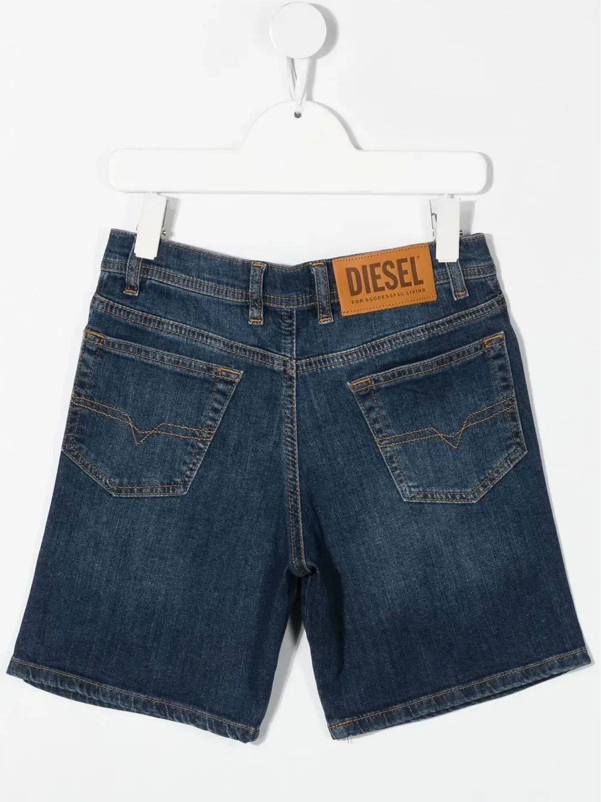 Diesel Kids ダメージデニムショーツ（ブルー） - 画像2