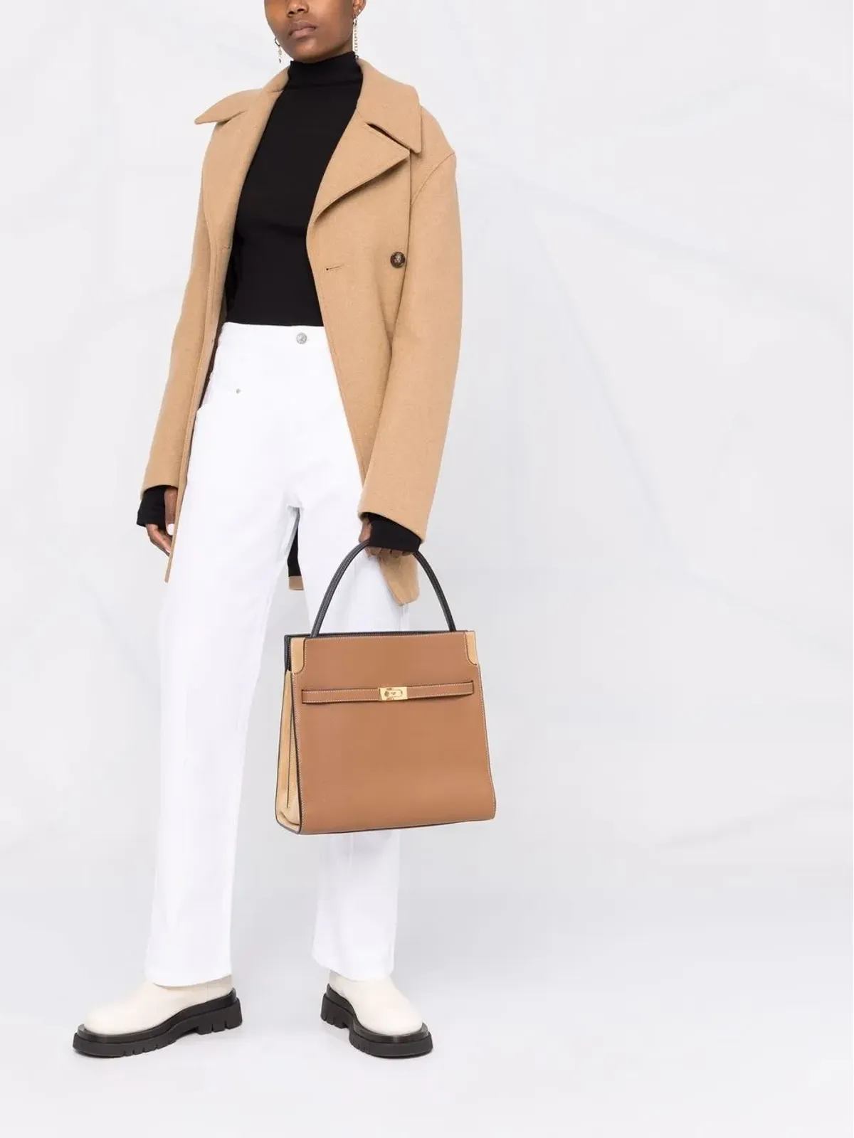 Tory Burch Lee Radziwill Double トートバッグ - Brown - 画像2