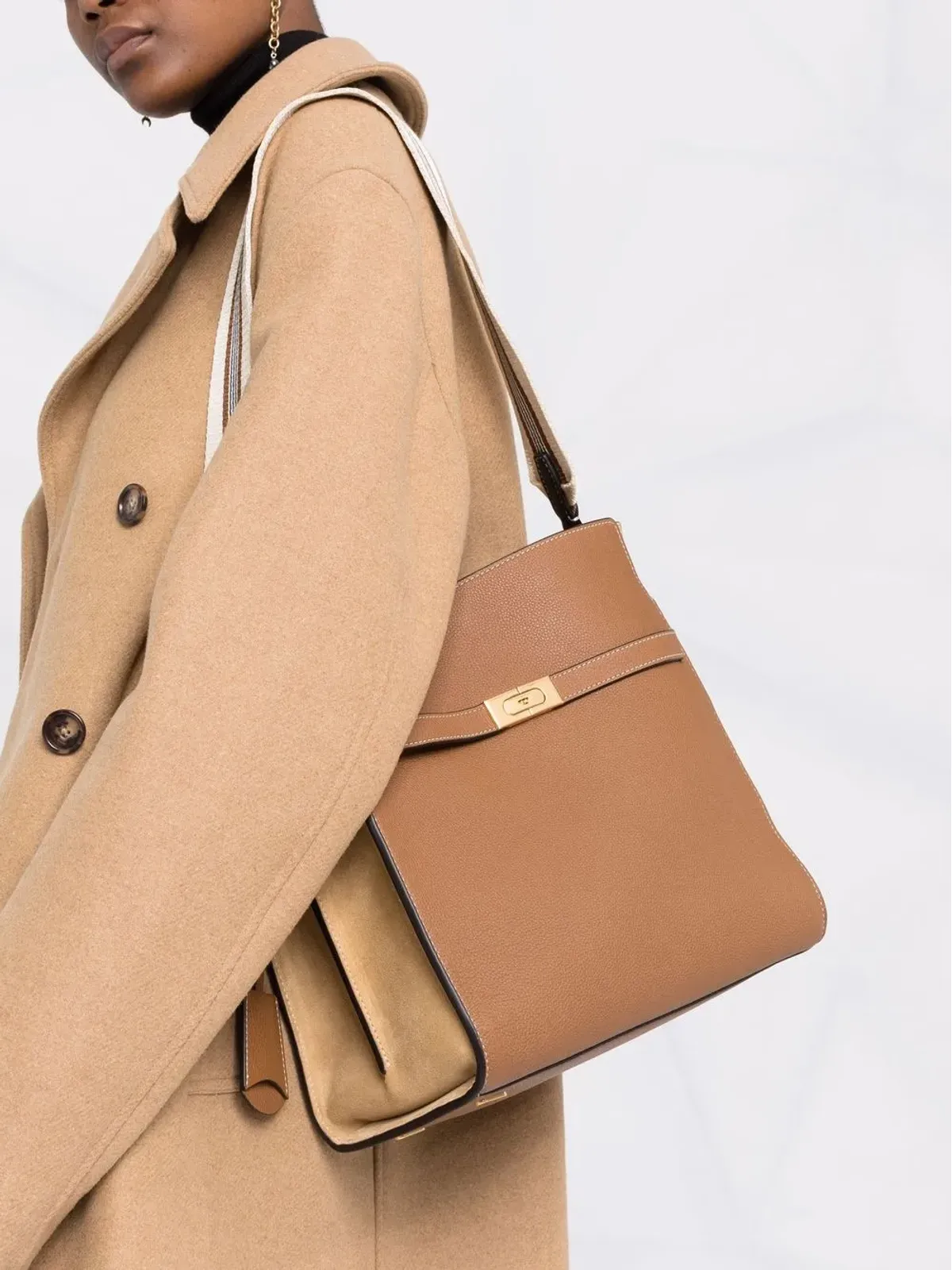 Tory Burch Lee Radziwill Double トートバッグ - Brown - 画像3