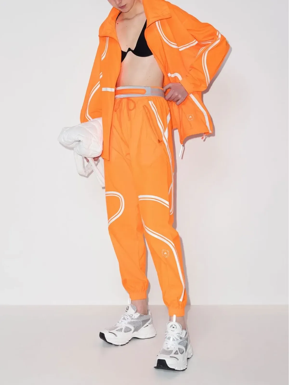 adidas by Stella McCartney ロゴプリント・軽量トラックパンツ - オレンジ - 画像5