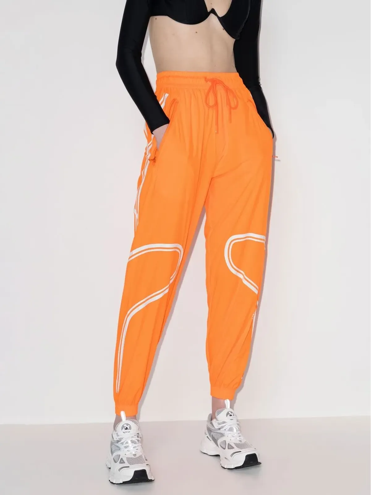 adidas by Stella McCartney ロゴプリント・軽量トラックパンツ - オレンジ - 画像2