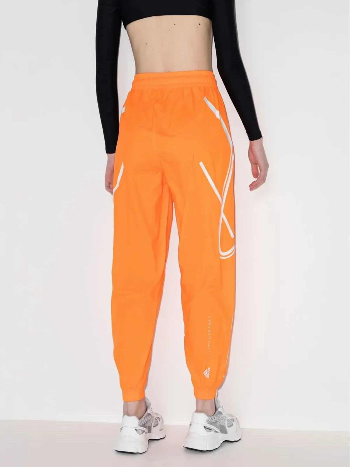 adidas by Stella McCartney ロゴプリント・軽量トラックパンツ - オレンジ - 画像3
