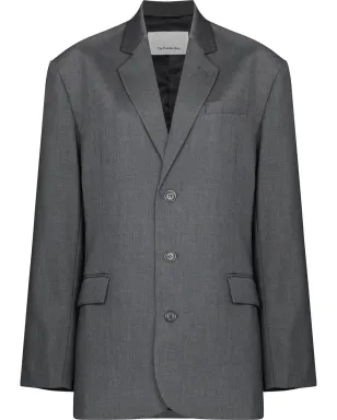 The Frankie Shop Gelso oversized single-breasted blazer - Grey - サムネイル1