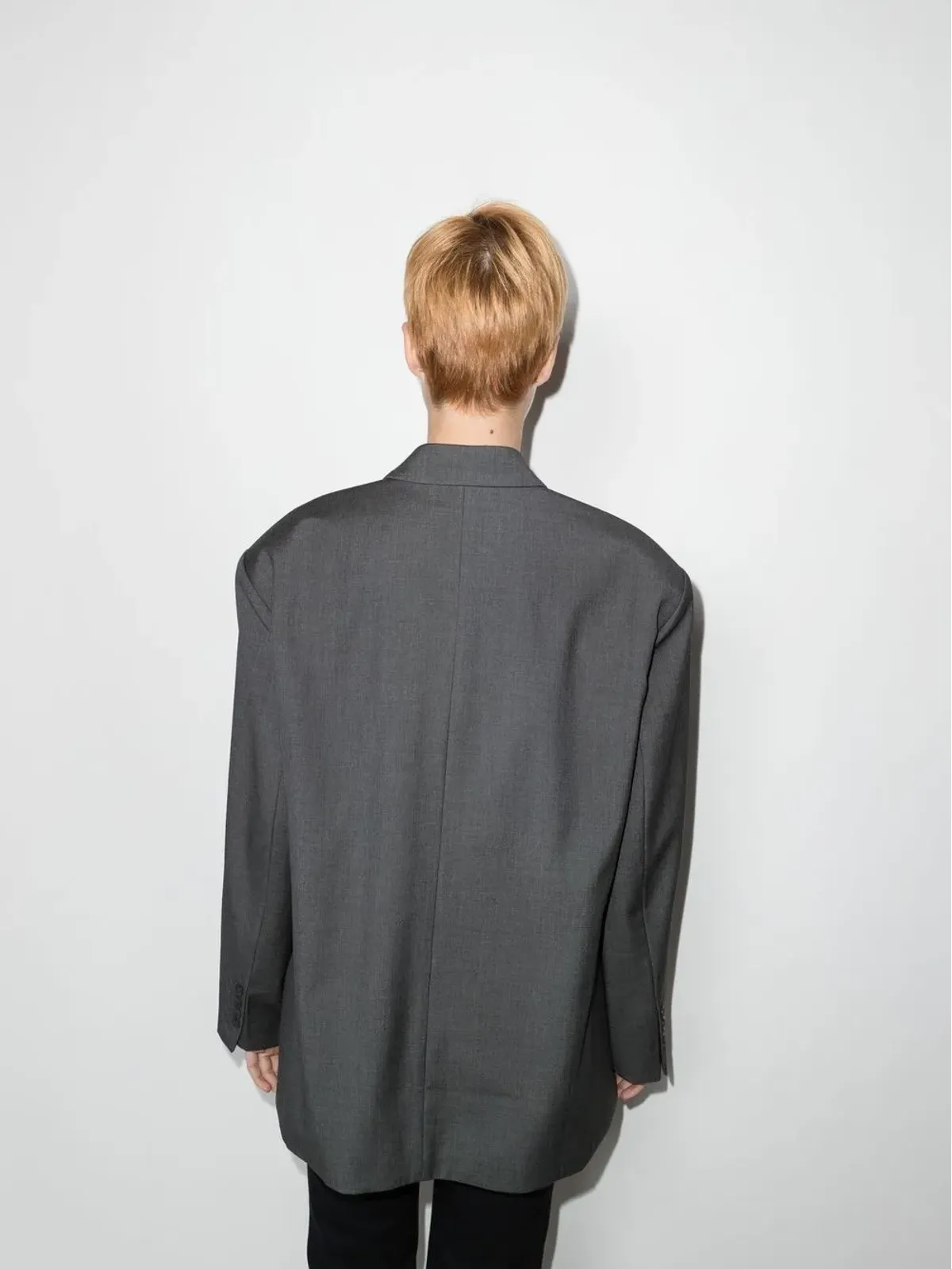 The Frankie Shop Gelso oversized single-breasted blazer - Grey - 画像4