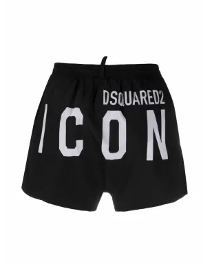 DSQUARED2 アイコンプリント スイムショーツ - ブラック - サムネイル2