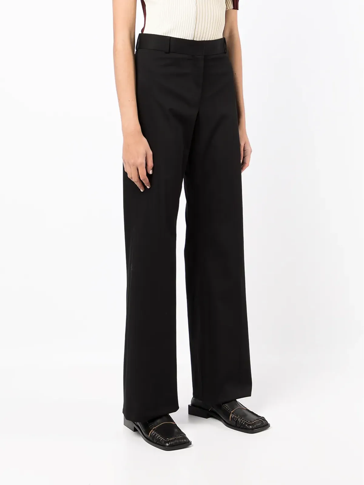Ferragamo ワイドレッグパンツ - ブラック - 画像3
