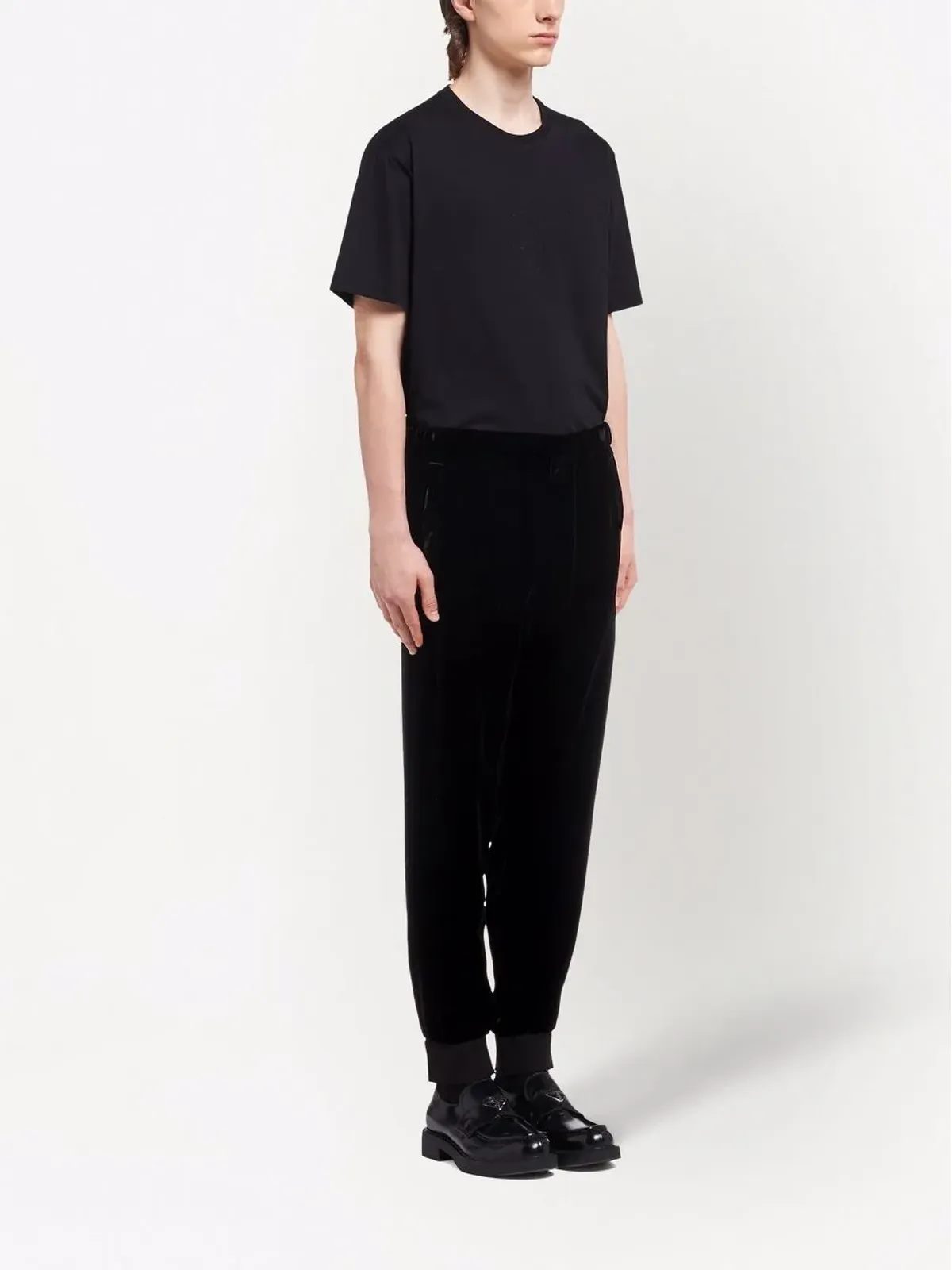 Prada ベルベット トラックパンツ - 画像3