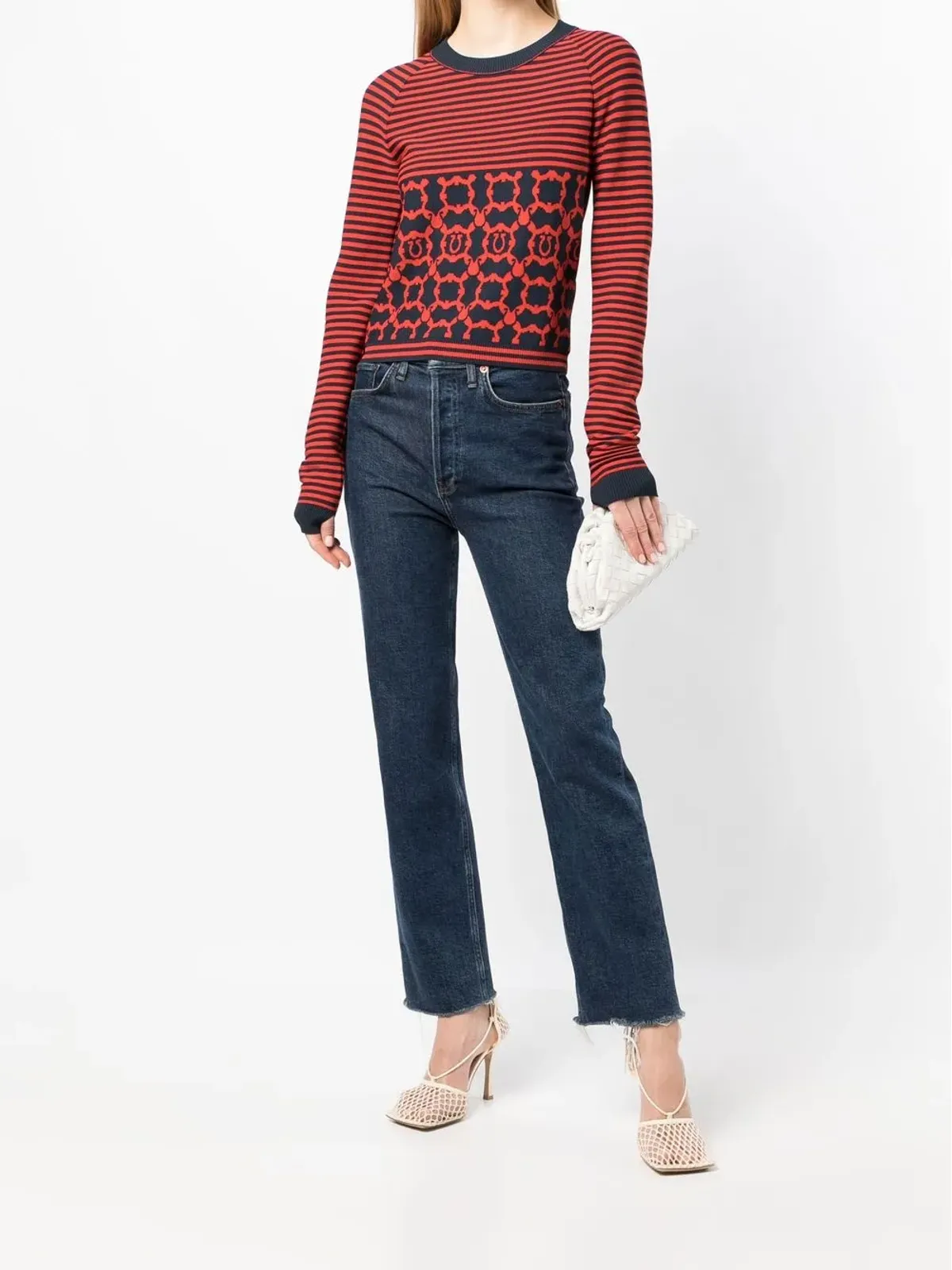 Ferragamo ストライプ Gancini 長袖トップ - 画像2