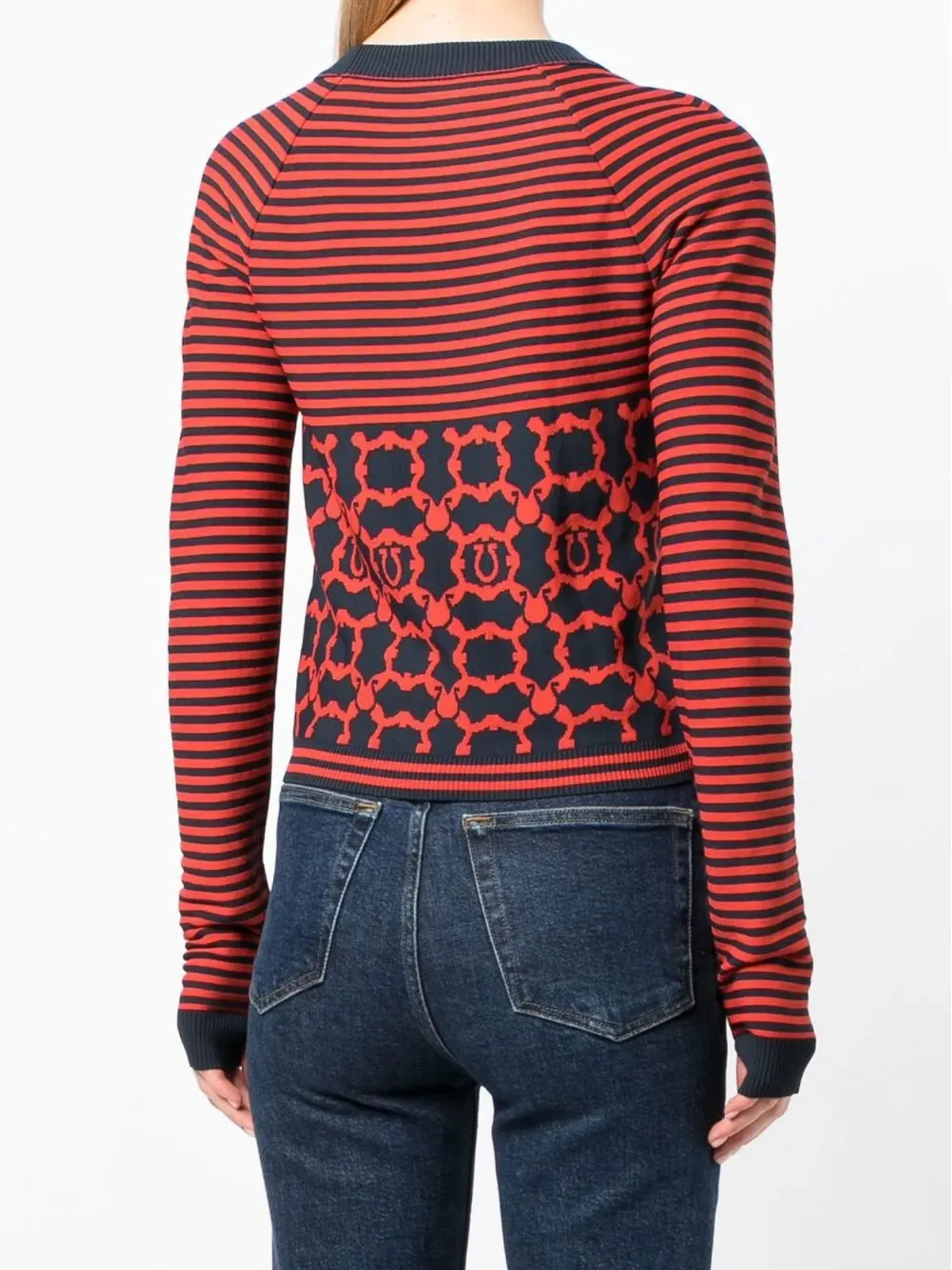 Ferragamo ストライプ Gancini 長袖トップ - 画像4