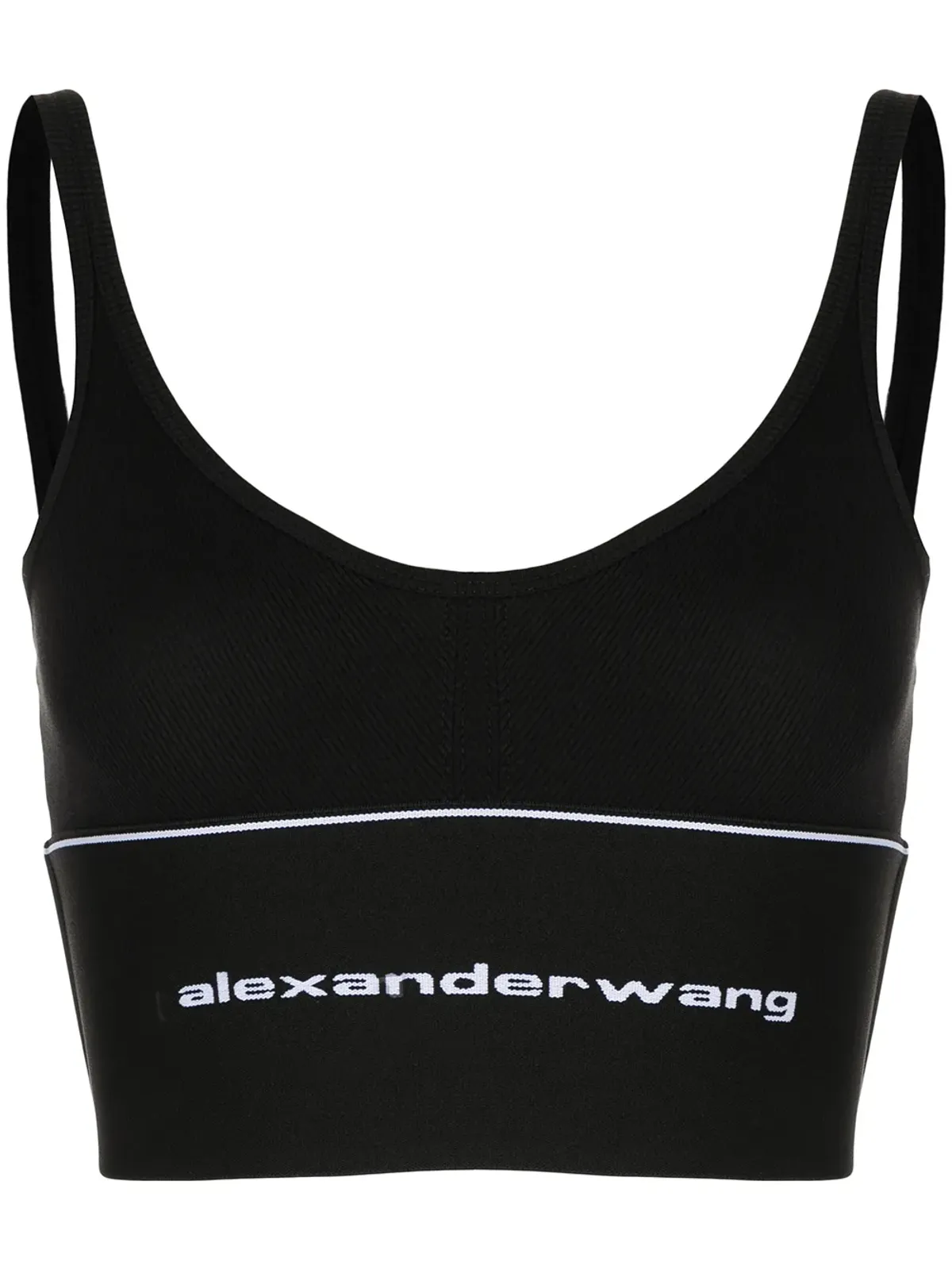 Alexander Wang ロゴ入りエラスティックヘム ブラ - 画像1