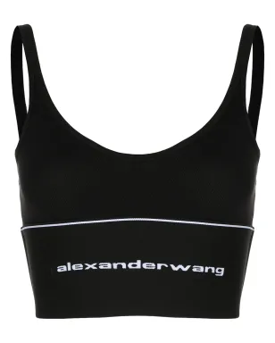 Alexander Wang ロゴ入りエラスティックヘム ブラ - サムネイル1