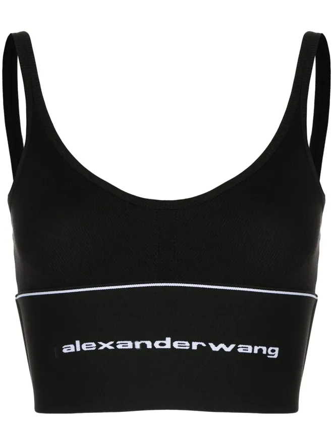 Alexander Wang Alexander Wang ロゴ入りエラスティックヘム ブラの商品画像
