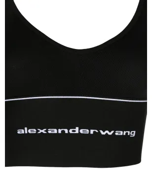 Alexander Wang ロゴ入りエラスティックヘム ブラ - サムネイル3