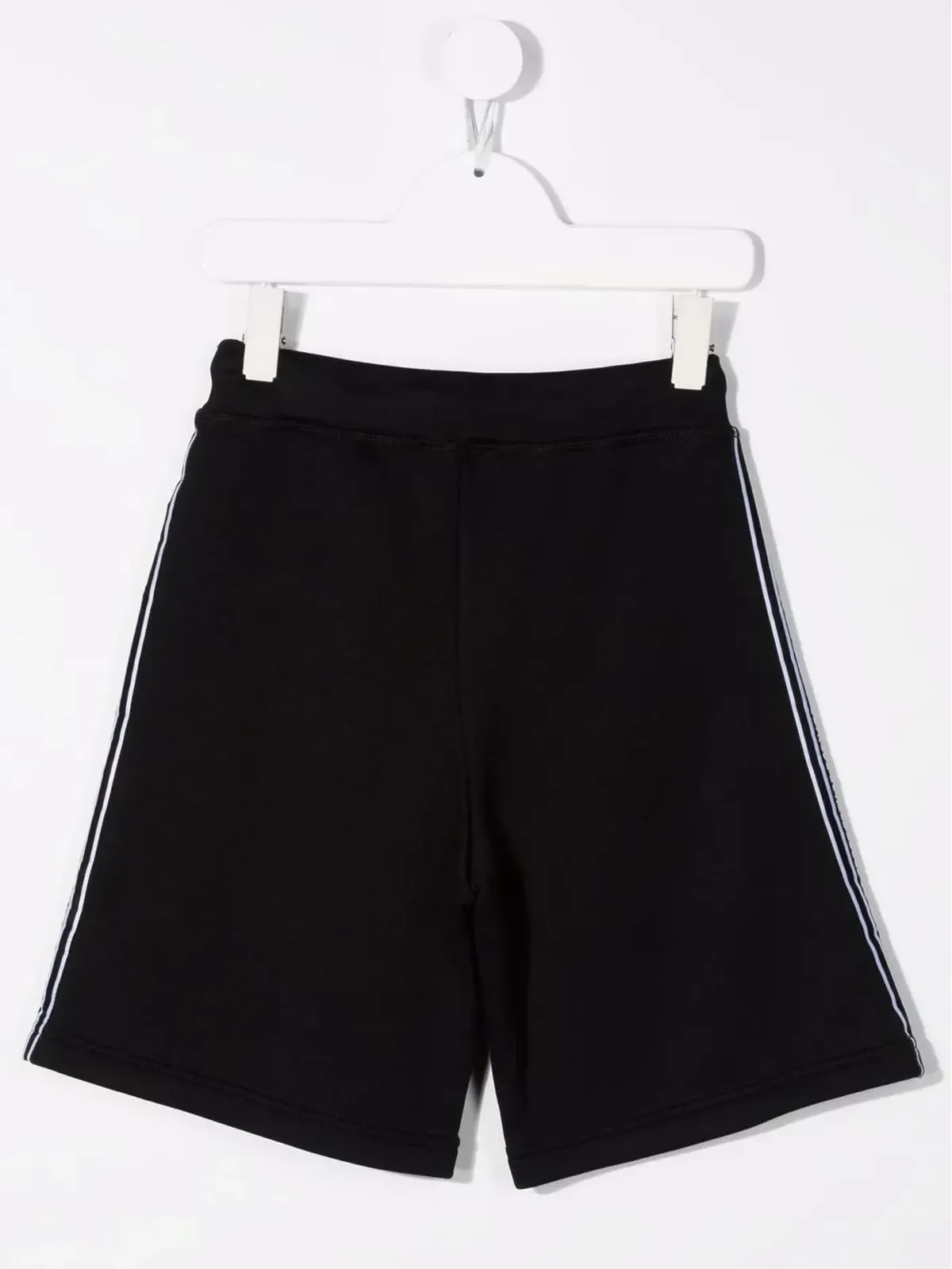 DSQUARED2 KIDS スローガンプリント ドローストリング トラックショーツ（ブラック） - 画像2