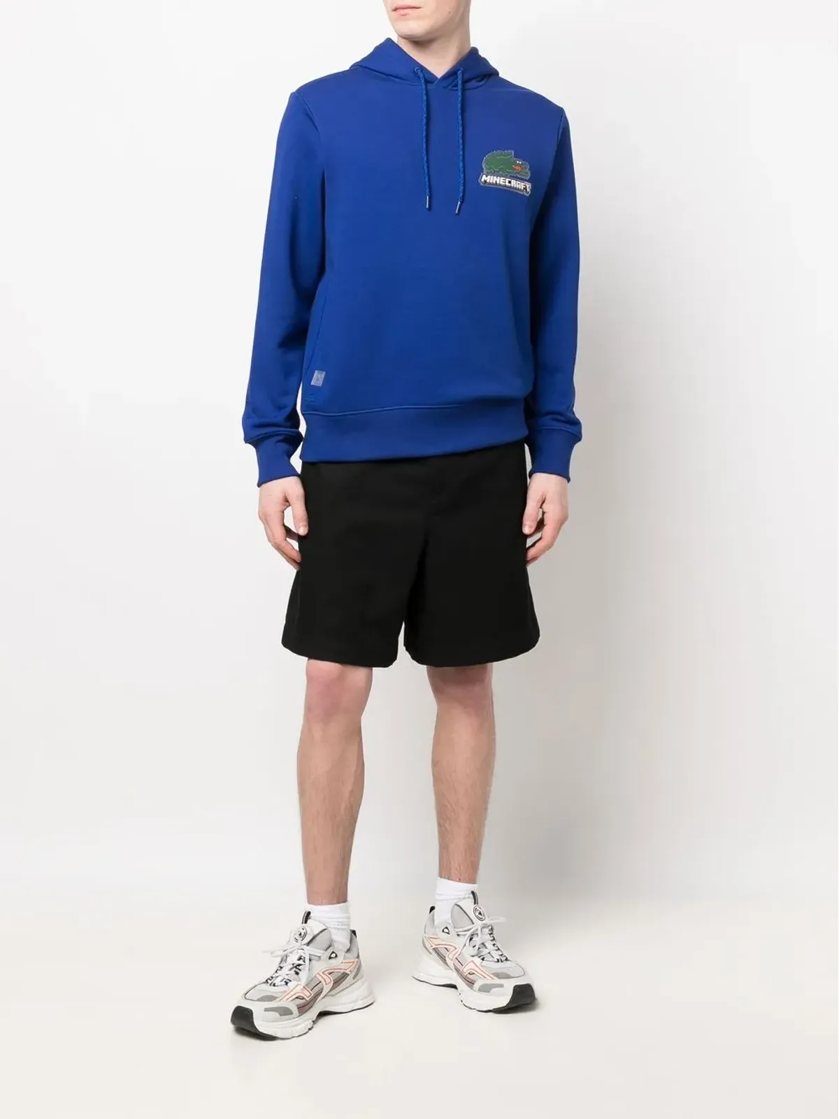 Lacoste Minecraft ロゴパッチ パーカー - 画像2