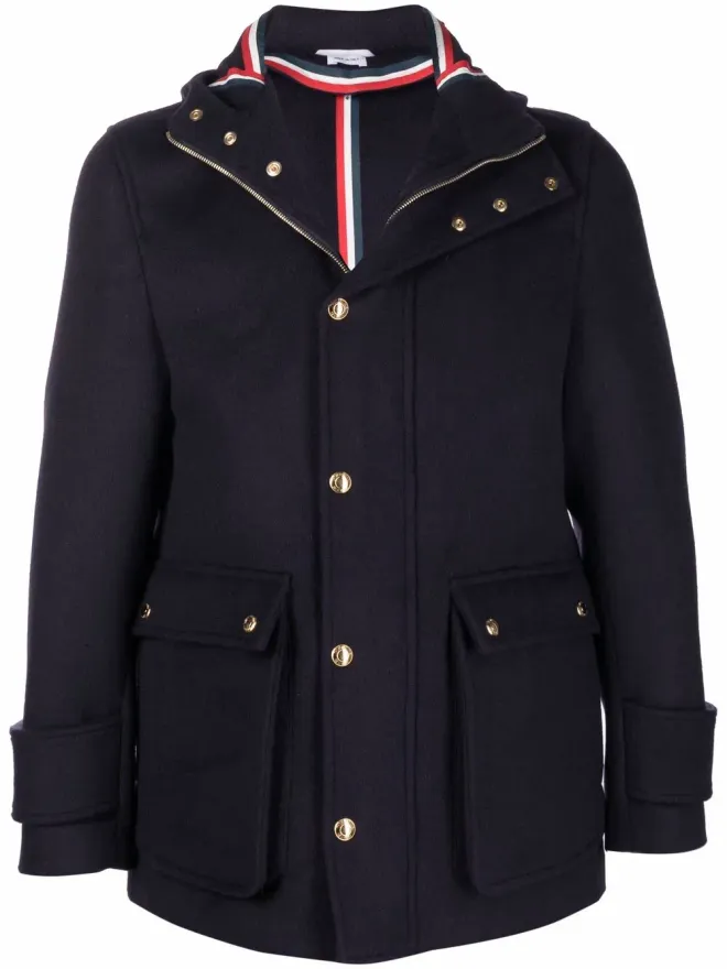Thom Browne Thom Browne カシミヤ混紡 フード付きジップアップパーカの商品画像