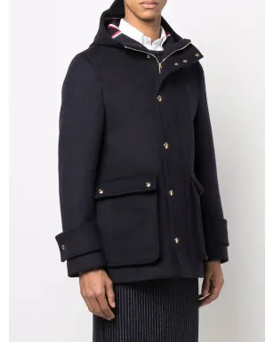 Thom Browne カシミヤ混紡 フード付きジップアップパーカ - サムネイル3