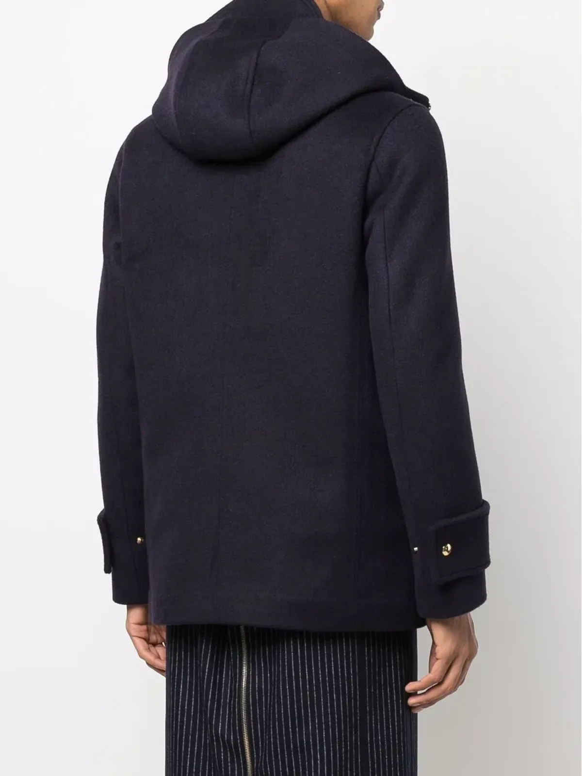 Thom Browne カシミヤ混紡 フード付きジップアップパーカ - 画像4