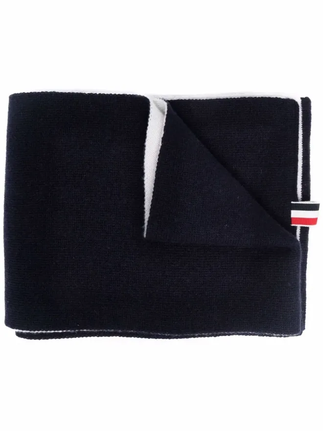 Thom Browne Thom Browne ロブスター柄インターシャ編みウールスカーフ（ブルー）の商品画像