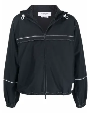 Thom Browne コントラストステッチ入りフード付きトラックジャケット - サムネイル1