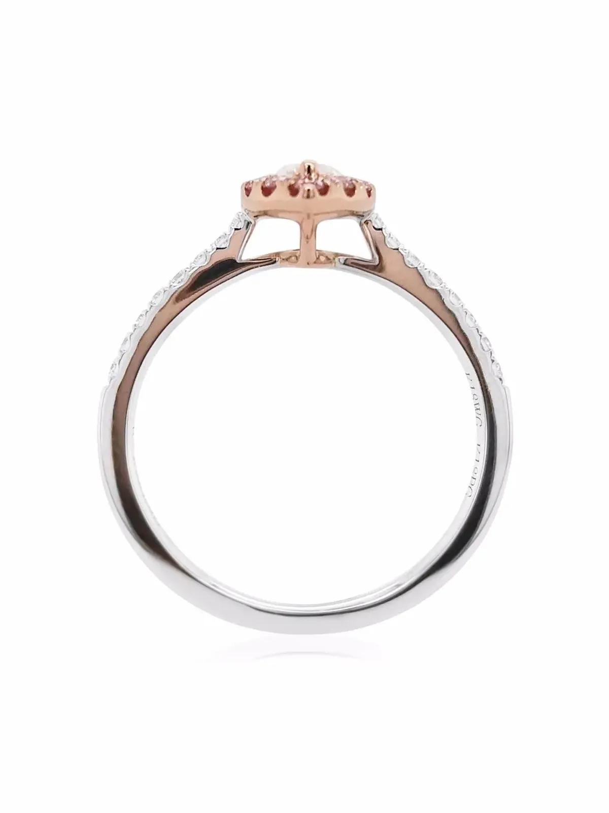 HYT Jewelry 18金ゴールド アーガイル ピンク ダイヤモンド エンゲージリング - 画像3
