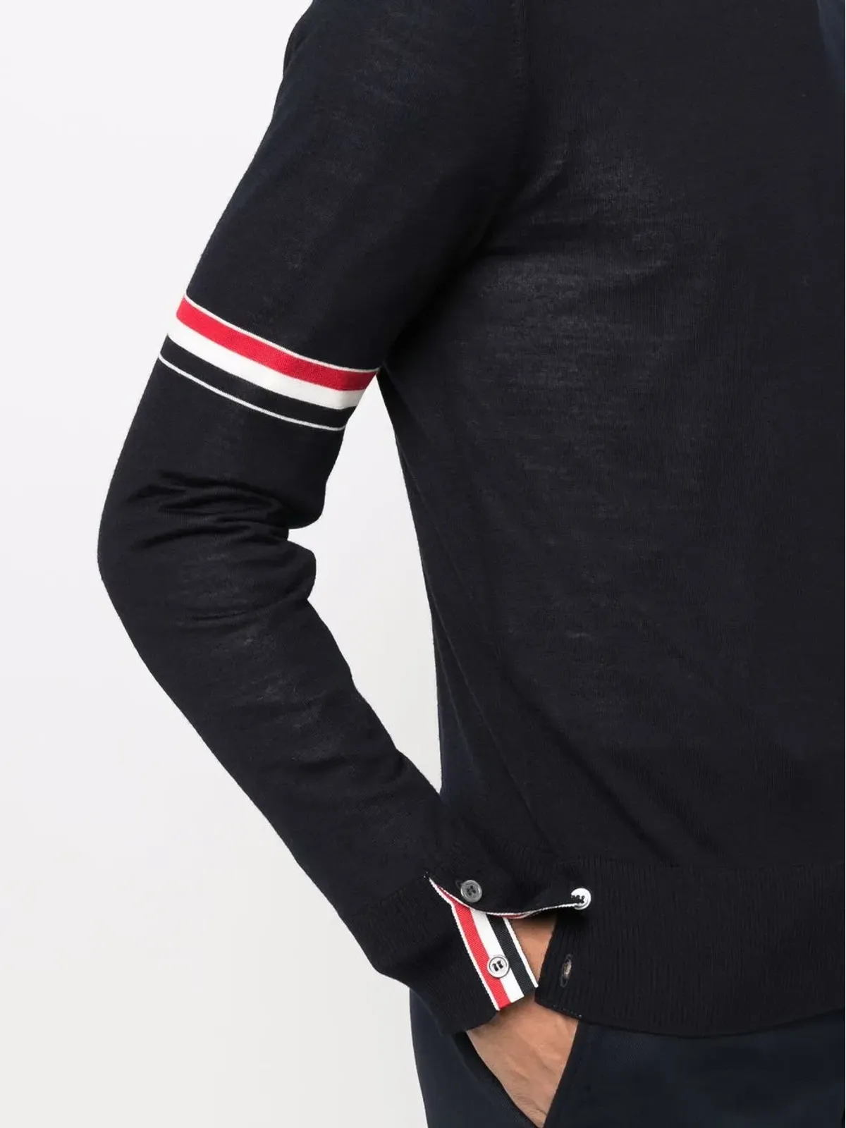 Thom Browne RWB編みニットジャンパー - 画像5