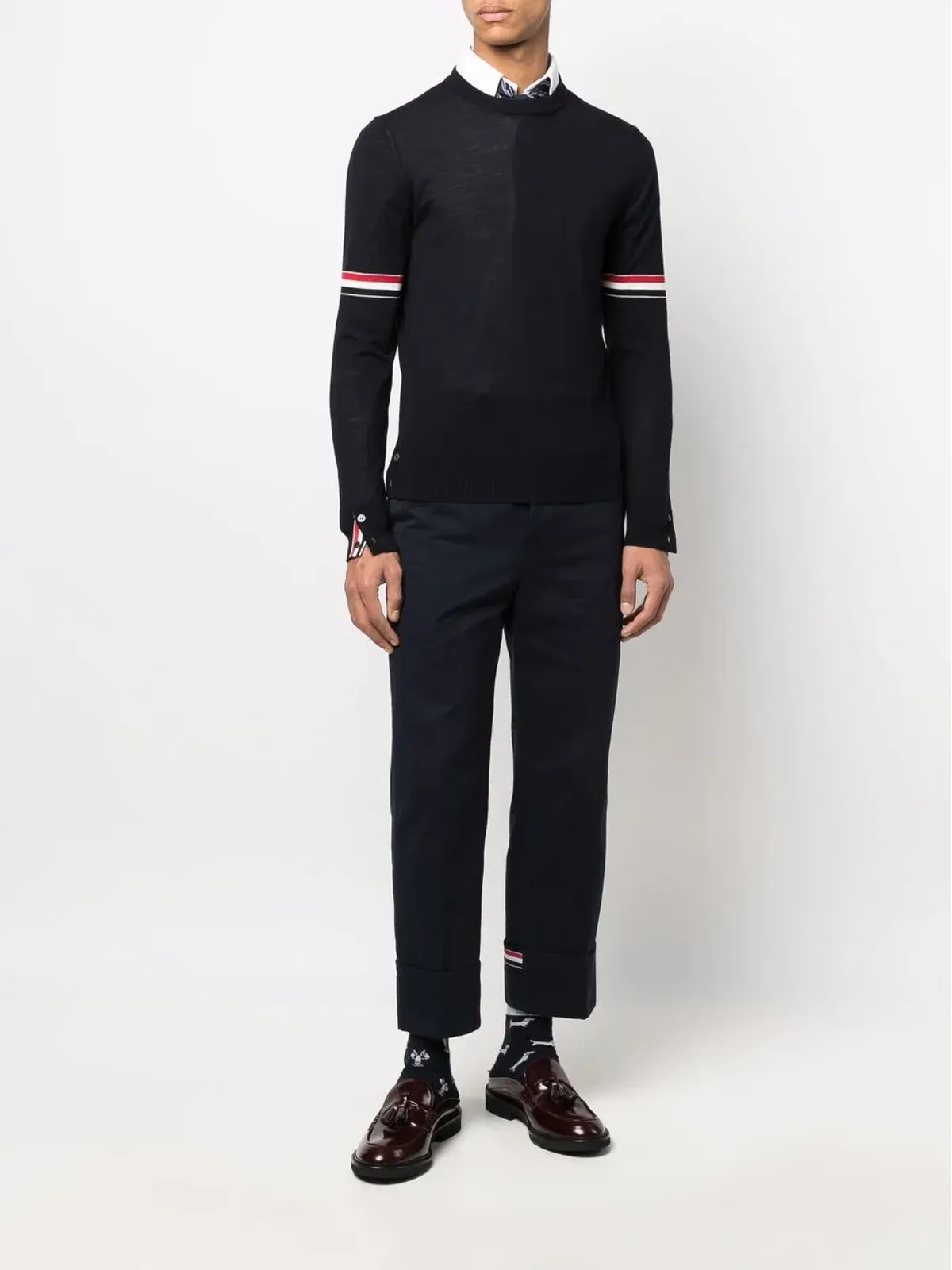 Thom Browne RWB編みニットジャンパー - 画像2