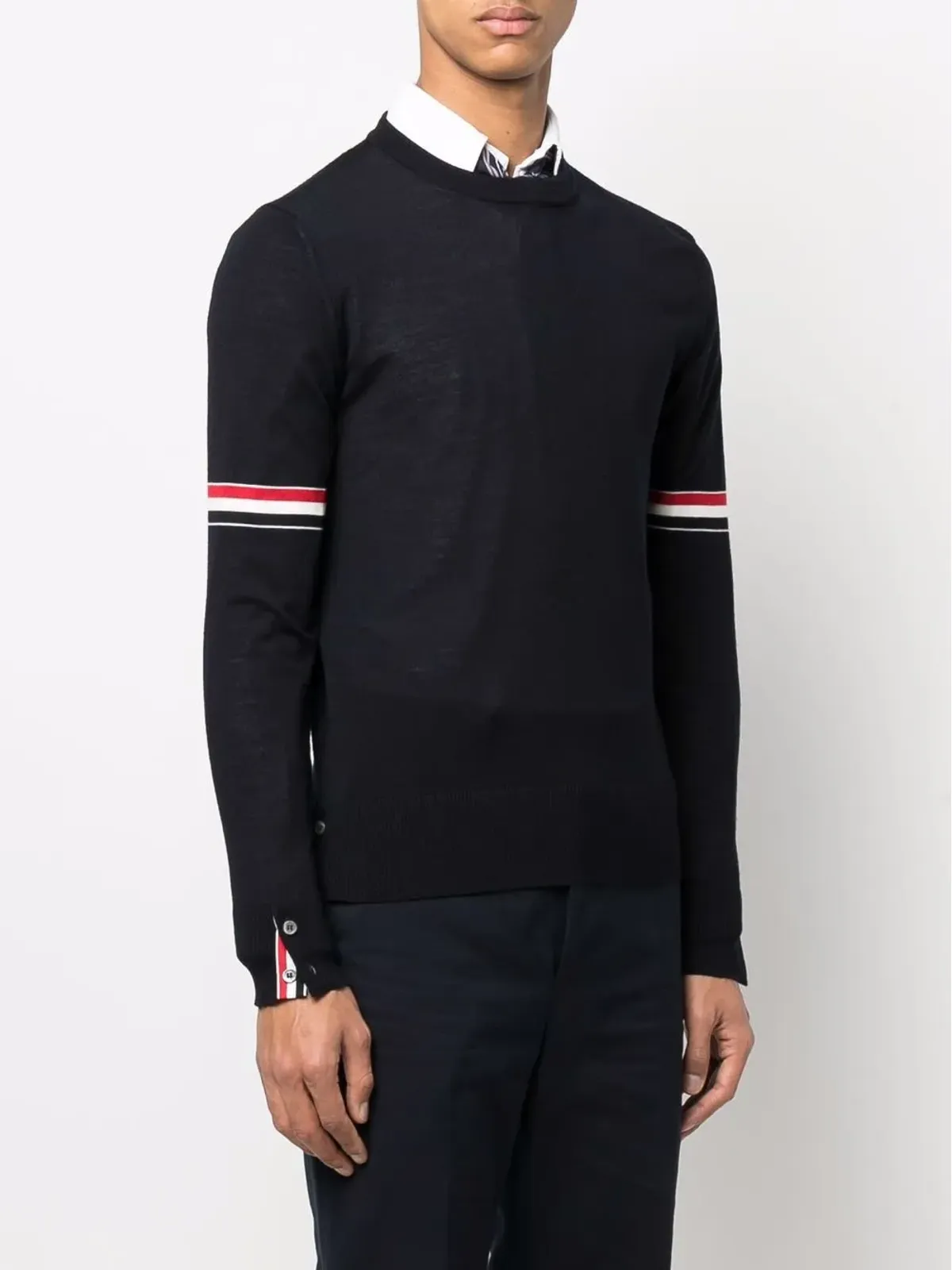 Thom Browne RWB編みニットジャンパー - 画像3