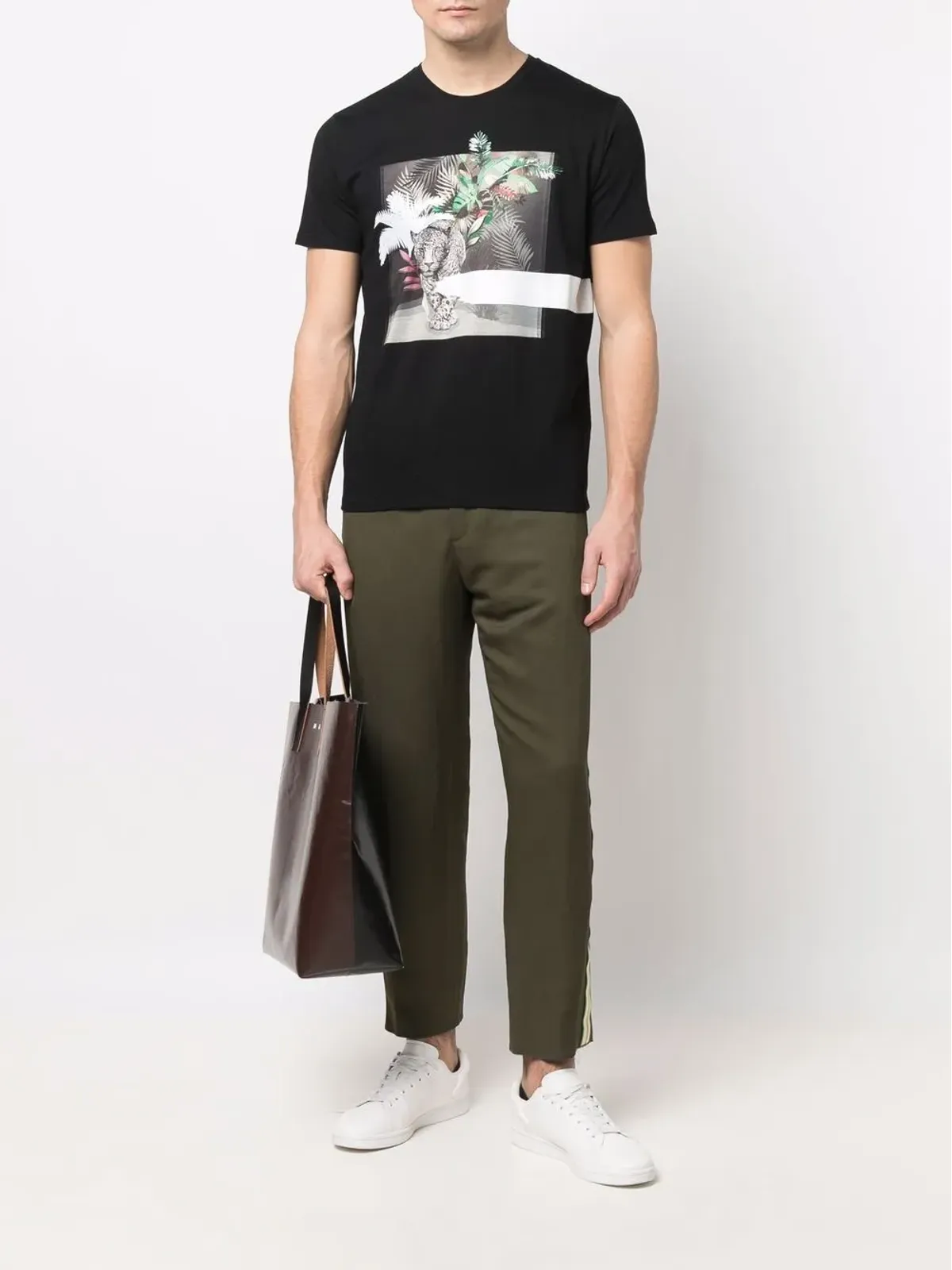 ETRO ロゴテープディテールのストレートレッグパンツ - 画像2