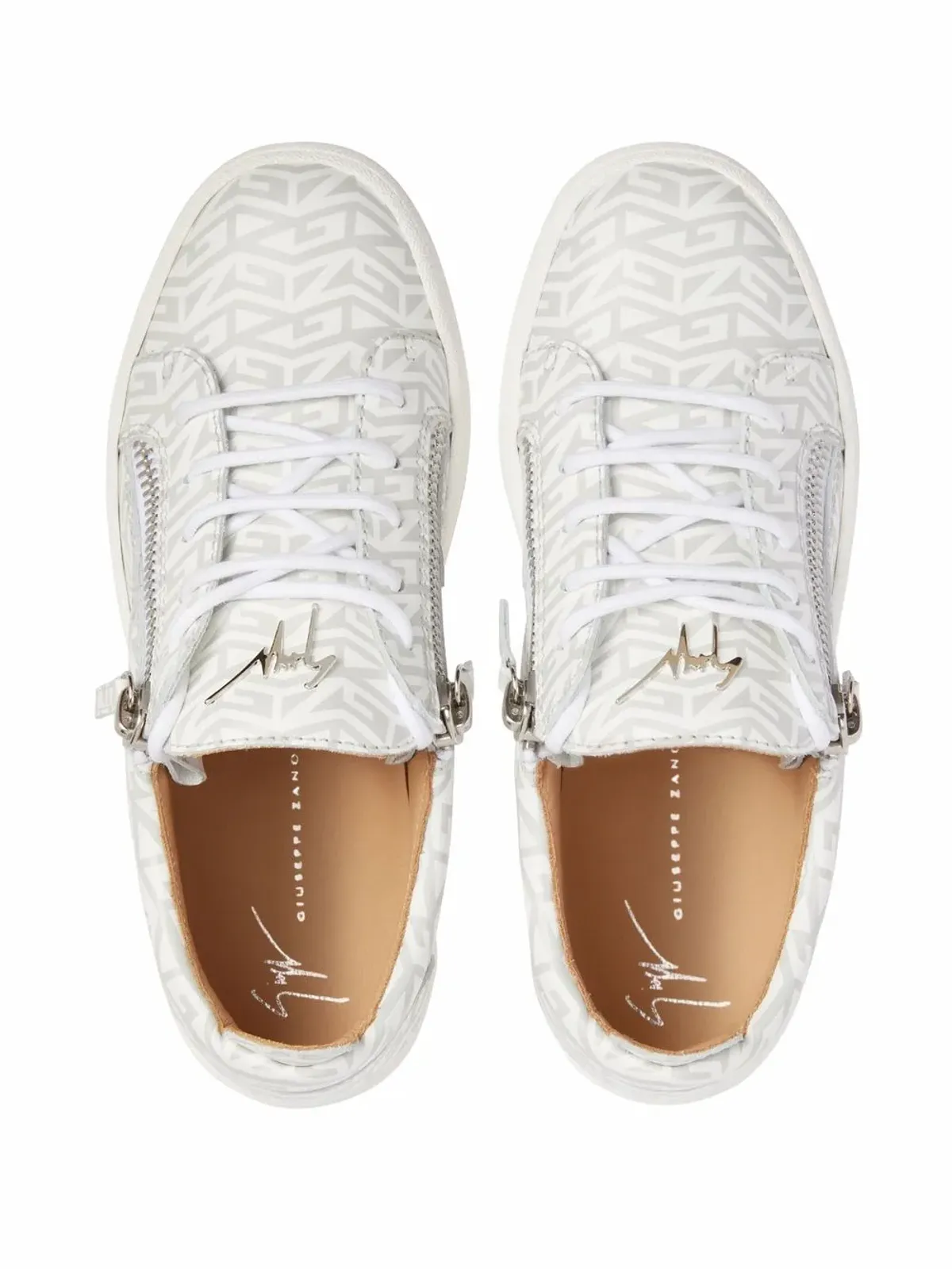 Giuseppe Zanotti フランキー モノグラム ロー・トップ スニーカー - 画像4
