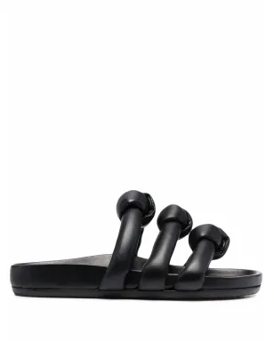 Rick Owens グラノラ ノットディテール スライド - ブラック - サムネイル1