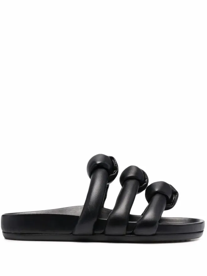 Rick Owens Rick Owens グラノラ ノットディテール スライド - ブラックの商品画像