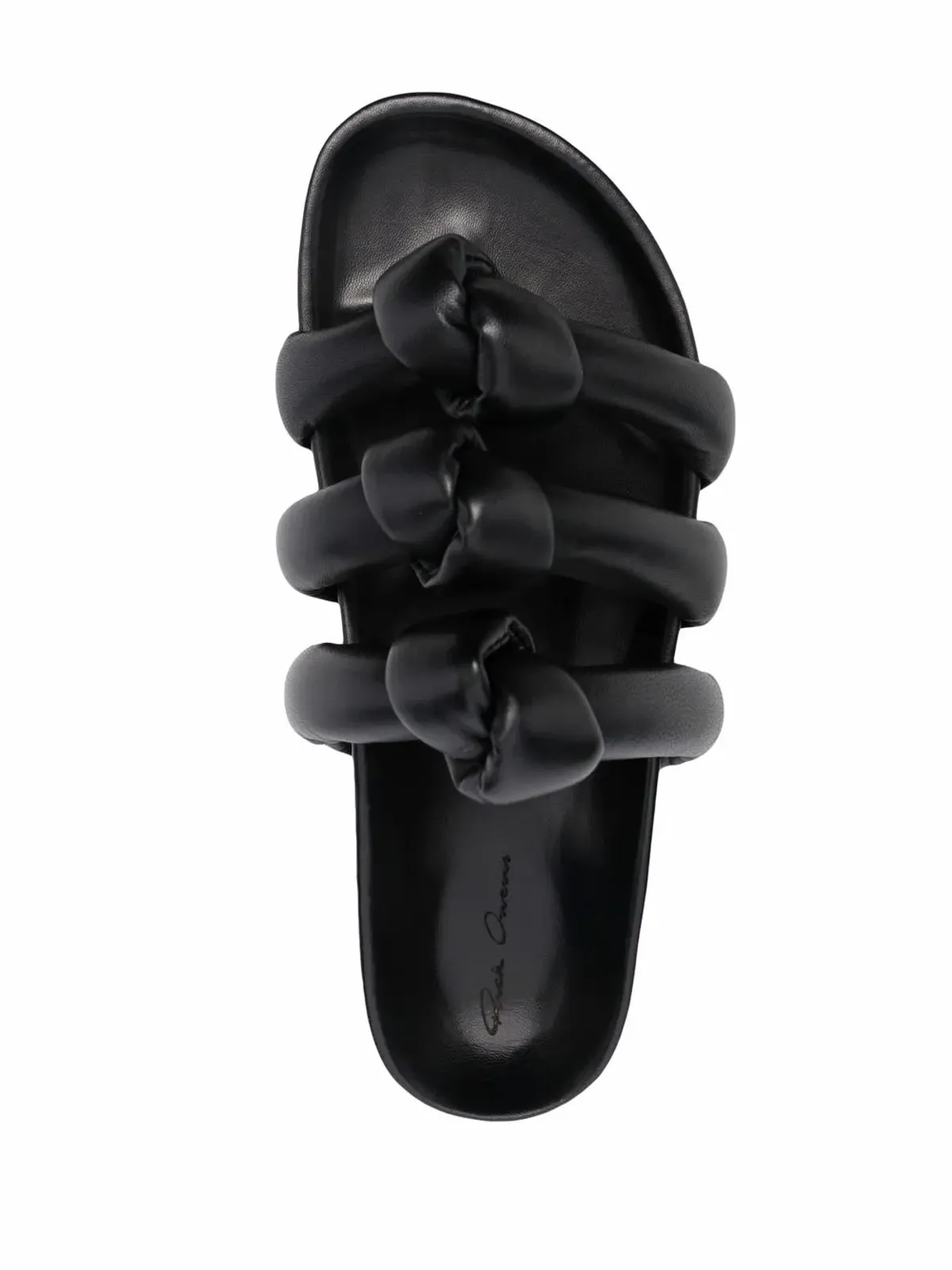 Rick Owens グラノラ ノットディテール スライド - ブラック - 画像4