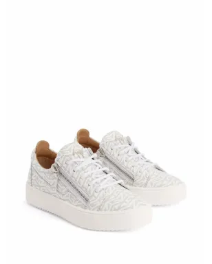 Giuseppe Zanotti Gailモノグラムプリント ロートップスニーカー - サムネイル2